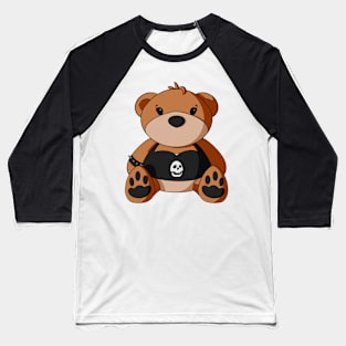 Punk Girl Teddy Bear Baseball T-Shirt